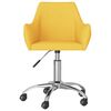 vidaXL Chaises pivotantes &agrave; manger lot de 4 jaune tissu