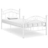 vidaXL Cadre de lit sans matelas blanc m&eacute;tal 100x200 cm