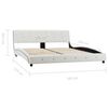 vidaXL Cadre de lit sans matelas blanc similicuir 160x200 cm
