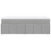 vidaXL Sommier &agrave; lattes de lit et matelas Gris clair 90x190 cm Tissu