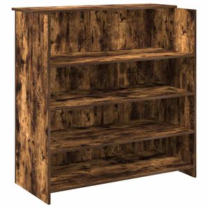 vidaXL Bureau de r&eacute;ception ch&ecirc;ne fum&eacute; 100x50x103,5cm bois d'ing&eacute;nierie