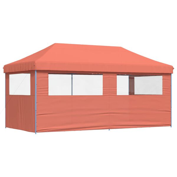 vidaXL Tente de r&eacute;ception pliable escamotable avec 3 parois lat&eacute;rales