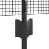 vidaXL Cl&ocirc;ture avec poteau Gris 0,8 x 100 m Acier et PVC