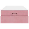 vidaXL Cadre de lit avec matelas avec matelas 2 pcs Rose Velours