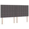 vidaXL Lit de Rangement Gris 200 x 200 cm Cuir synth&eacute;tique
