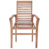 vidaXL Chaises &agrave; manger lot de 4 avec coussins anthracite Bois de teck