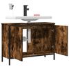 vidaXL Armoire lavabo de salle de bain ch&ecirc;ne fum&eacute; 80x30x60 cm
