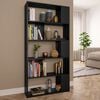 vidaXL Biblioth&egrave;que/S&eacute;parateur de pi&egrave;ce Noir Bois d&rsquo;ing&eacute;nierie