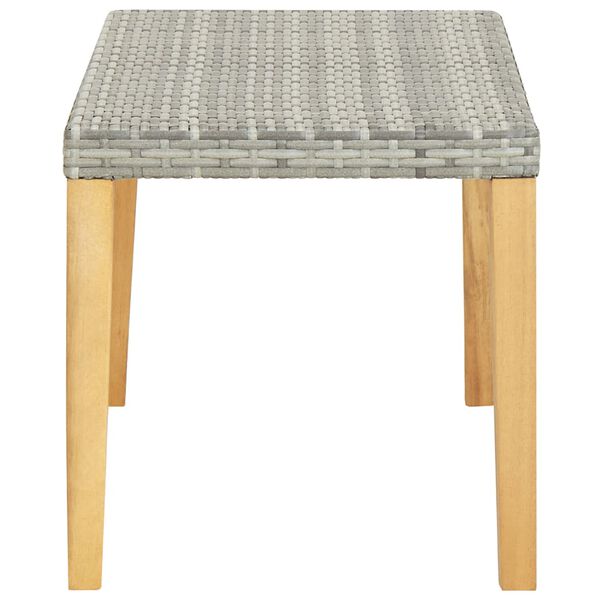 vidaXL Banc de jardin 120 cm Gris R&eacute;sine tress&eacute;e et bois d'acacia