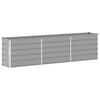 vidaXL Jardini&egrave;re Gris clair 290 x 50 x 75 cm Acier galvanis&eacute;