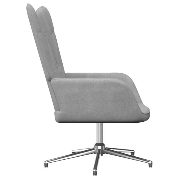 vidaXL Chaise de relaxation Gris clair Tissu