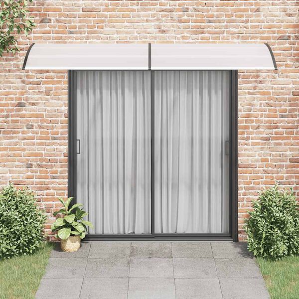 vidaXL Auvent de porte Noir et transparent 300x75 cm PC