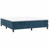 vidaXL Sommier &agrave; lattes de lit et matelas Bleu fonc&eacute; 180x200cm Velours