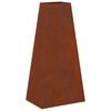vidaXL Foyer de chemin&eacute;e Marron 50 x 35 x 100 cm Acier patin&eacute;