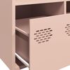 vidaXL Buffet rose 101,5x39x73,5 cm acier lamin&eacute; &agrave; froid