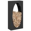 vidaXL Portant de bois chauffage noir 50x23x100 cm
