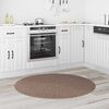 vidaXL Tapis Shaggy Anti-d&eacute;rapant Marron 120 x 120 cm PP