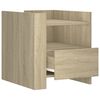 vidaXL Table de chevet ch&ecirc;ne sonoma 45x50x50 cm bois d&rsquo;ing&eacute;nierie