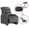 vidaXL Fauteuil inclinable de massage &eacute;lectrique gris similicuir