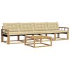 vidaXL Ensemble de canap&eacute;s d'ext&eacute;rieur 5 pcs Blanc et Beige