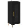 vidaXL Haut Armoire 2 pcs Ch&ecirc;ne noir Verre