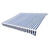 vidaXL Toile d'auvent Bleu et blanc 4,5x3 m