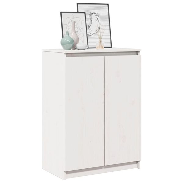 vidaXL Buffet Blanc 60x36x84 cm Bois de pin massif