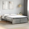 vidaXL Cadre de lit sans matelas sonoma gris 120x200 cm