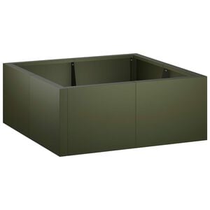 vidaXL Mur de sout&egrave;nement 4 pc 100 x 100 x 30 cm Acier Vert olive