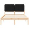 vidaXL Cadre de lit avec t&ecirc;te de lit rembourr&eacute;e Noir 135 x 190 cm