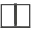 vidaXL Pieds de table à manger en T 2 pièces Anthracite 90x35x(72-73) cm Acier
