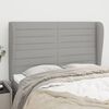 vidaXL T&ecirc;te de lit avec oreilles Gris clair 147x23x118/128 cm Tissu