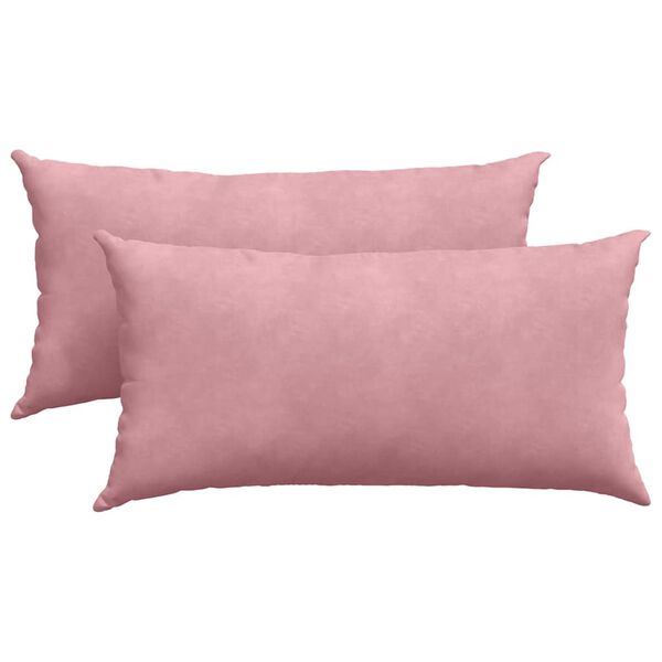 vidaXL Coussins de canap&eacute; 2 pcs Rose 80 x 40 cm