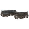 vidaXL Ensemble de canap&eacute; de jardin 10 pcs Gris et Gris fonc&eacute;