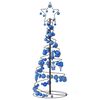 vidaXL Sapin de No&euml;l &agrave; LED avec boules 80 LED blanc chaud 120 cm