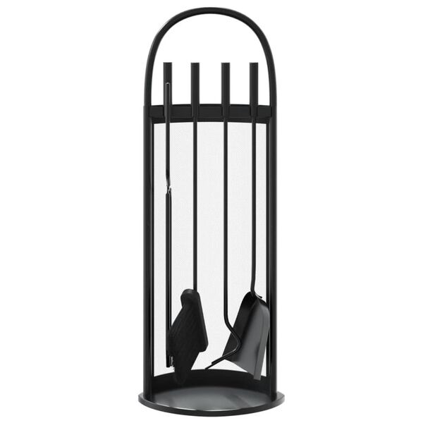 vidaXL Ensemble d'ustensiles de chemin&eacute;e 5 pi&egrave;ces 23 x 15 x 66 cm Acier