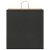vidaXL Sacs en papier 50 pcs avec poign&eacute;es noir 45x17x48 cm
