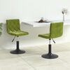 vidaXL Chaises pivotantes &agrave; manger lot de 2 vert clair velours