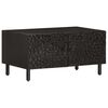 vidaXL Table basse noir 80x50x40 cm bois massif de manguier