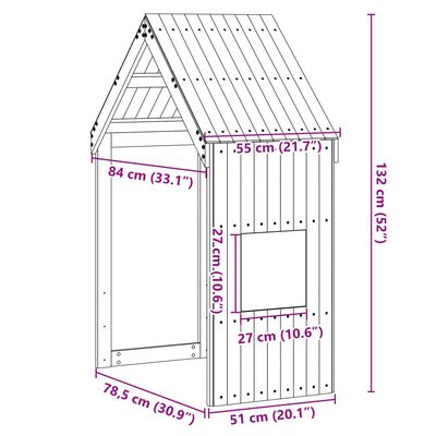 vidaXL Toit de lit pour enfants blanc 55x84x132 cm bois de pin massif