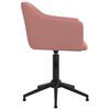 vidaXL Chaises pivotantes &agrave; manger lot de 2 Rose Velours