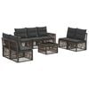 vidaXL Ensemble de canap&eacute; de jardin 8 pc Gris et Gris fonc&eacute; polyrotin