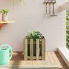 vidaXL Jardini&egrave;re avec design de cl&ocirc;ture 40x40x40 cm pin impr&eacute;gn&eacute;