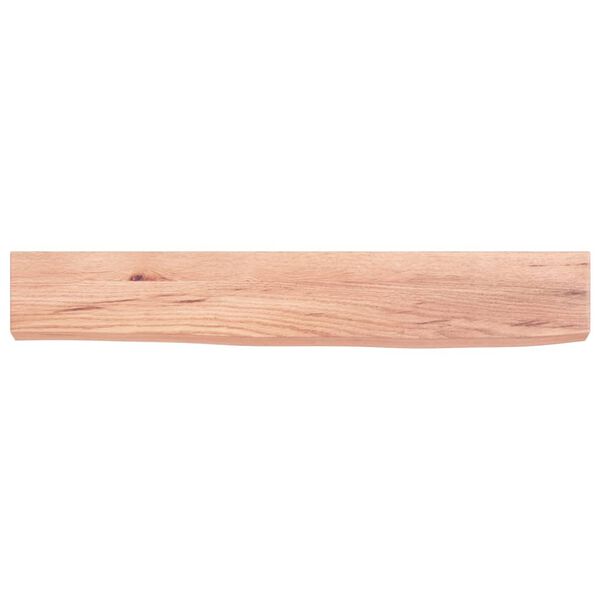 vidaXL &Eacute;tag&egrave;re murale marron clair 60x10x4 cm bois ch&ecirc;ne massif trait&eacute;