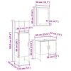 vidaXL Ensemble de mobilier de salle de bain avec &eacute;tag&egrave;re 3 pcs Marron