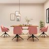 vidaXL Chaises &agrave; manger lot de 6 rose velours