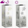 vidaXL Lumi&egrave;re de chemin LED solaire 2 pcs Rouill&eacute; Galvanis&eacute;