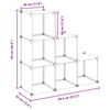 vidaXL Cubes de rangement 6 pcs Noir PP