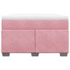 vidaXL Sommier &agrave; lattes de lit avec matelas rose 120x190 cm velours