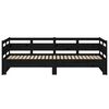 vidaXL Lit coulissant sans matelas noir 2x(90x190) cm